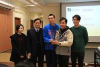 Mr. Raymond Leung, Director of Student Affairs, presented souvenir to the representatives from Hong Kong Blind Union